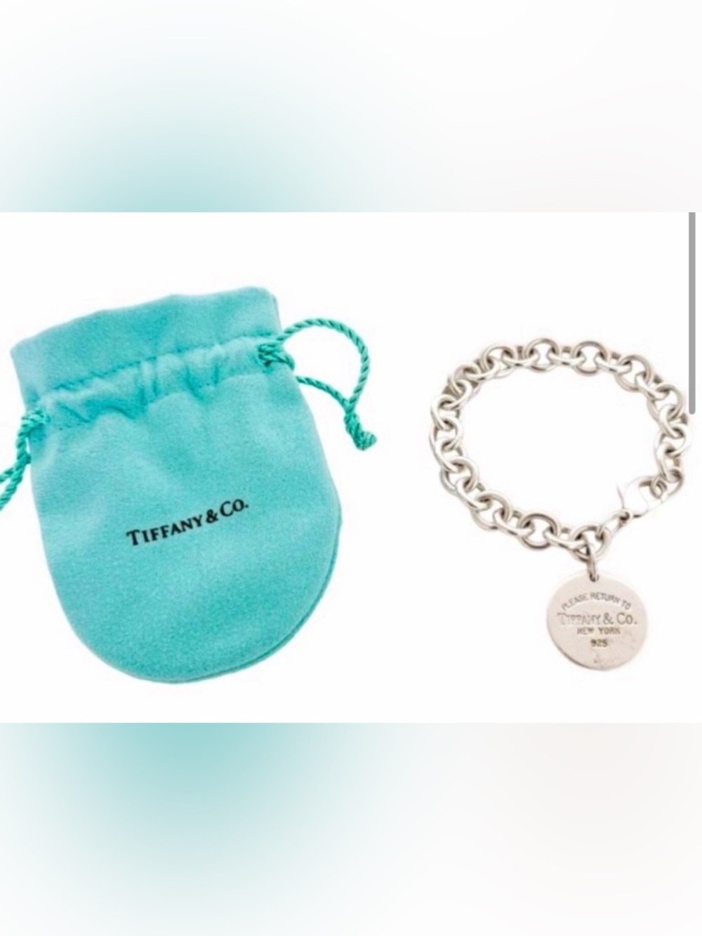 “TIFFANY & CO.” BRACELET 925 STERLING SILVER LINK  AUTHENTIC